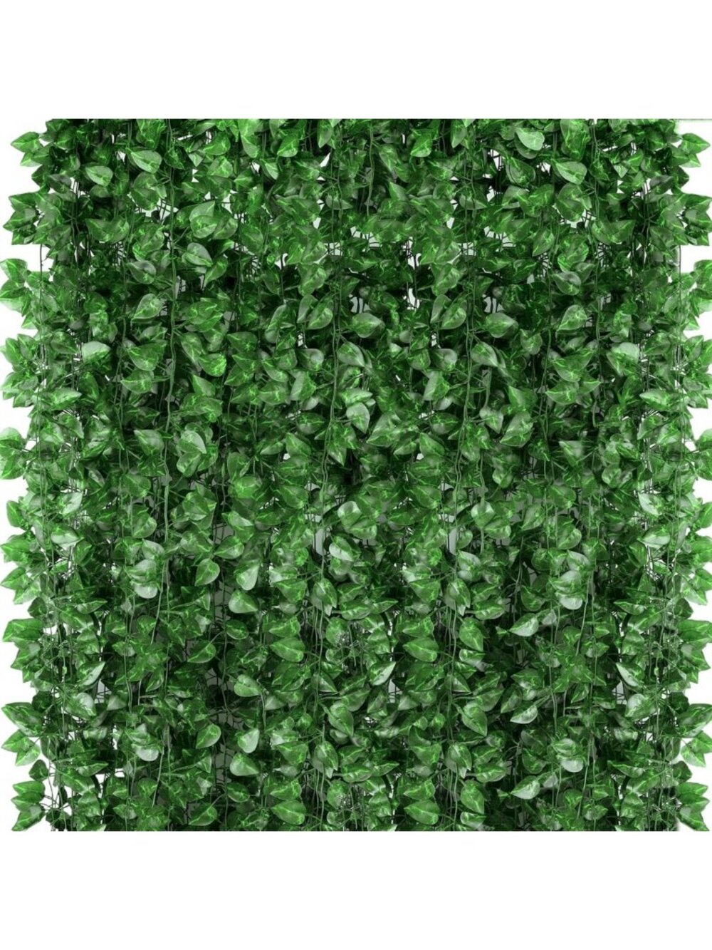 48-Pack Fake Greenery Hanging Garland - Ivy Leaf Vines for Home Decor & Garden